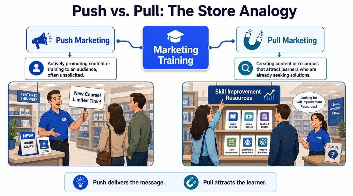 Inline image for Push and Pull Marketing: A Guide for Training Teams