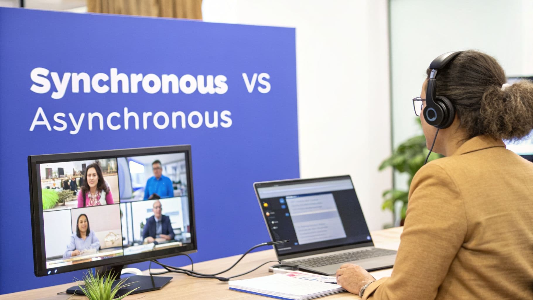 Inline image for Synchronous vs Asynchronous Learning: A Practical Guide for Workforce Training